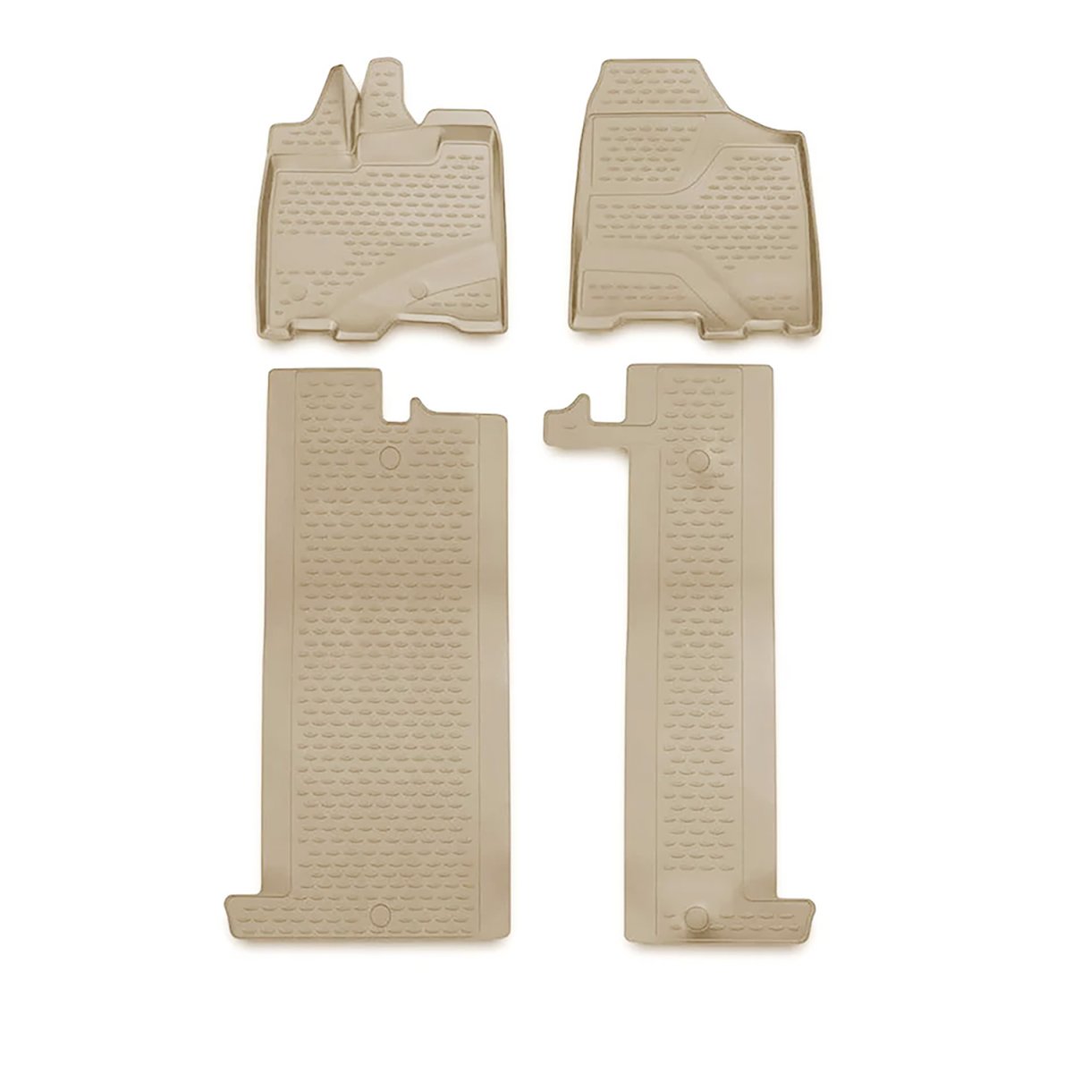 Toyota Sienna Floor Mats - Omac - Rubber TPE - Beige - 2013-2020